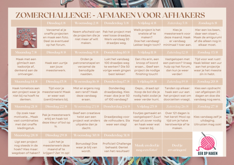 Zomerchallenge: Afmaken voor afhakers