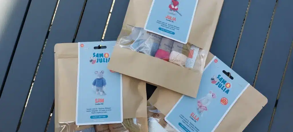 verschillende Sam & Julia haakpakketten van Hardicraft
Sam Muis
Julia Muis
Ella Muis