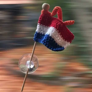 Gehaakt vlaggetje met wimpel -bewogen achtergrond