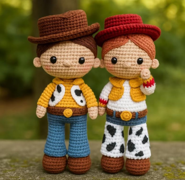 Toy Story Woody en Bo Beep, AI afbeelding