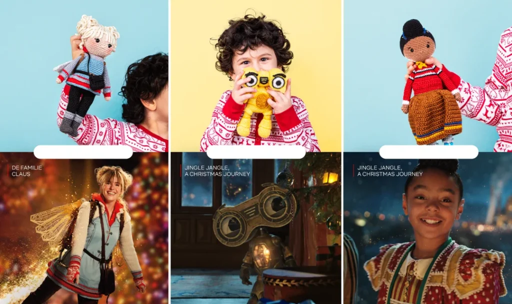 Netflix stories met gehaakte karakters uit de films