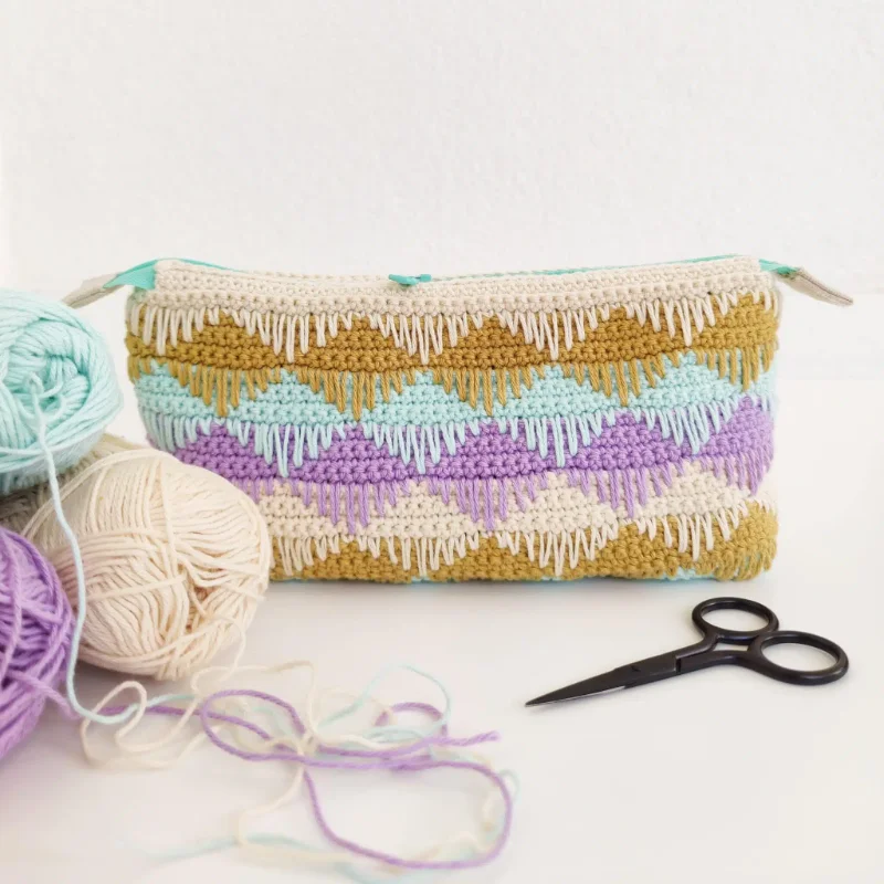 Bloggers ABC letter K Kleurrijke Ruiten etui